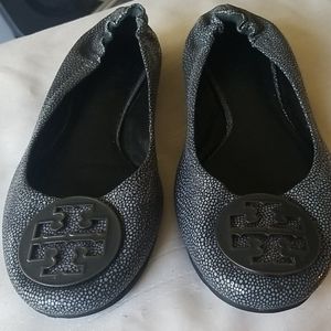 *PRE LOVED* Tory Burch Green/Black Ballet Flats #2